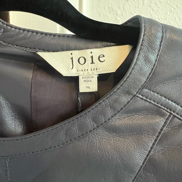 Joie Wyanna Vegan Leather Mini Dress Graphite grey NWT XL - Picture 7 of 9